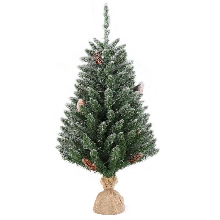 Mini 60cm Künstlicher Weihnachtsbaum Mit LED Beleuchtung, Weihnachtsbaum Künstlich Klein, Weihnachtsbaum, Mini Tischplatte Tannenbaum für Weihnachtsdeko (Stil 3, 90cm)