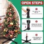 Künstlicher Weihnachtsbaumständer, Weihnachtsbaumsockel - Faltbare künstliche Baumstütze,Ersatz-Weihnachtsbaumbein aus Metall, Weihnachtsbaumzubehör für den Garten, den Garte