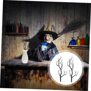 30 STK Halloween-korallentote Zweige Modelle Mit Künstlichen Zweigen Kunstzweige Für Vase Geweihförmige Äste Böhmische Zweige Halloween Getrockneter Baumzweig Black Plastik