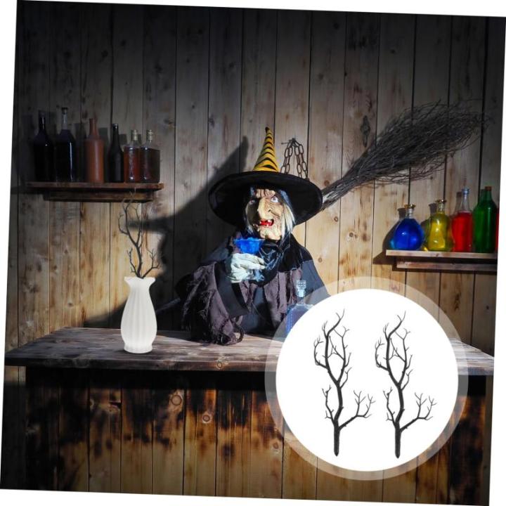 30 STK Halloween-korallentote Zweige Modelle Mit Künstlichen Zweigen Kunstzweige Für Vase Geweihförmige Äste Böhmische Zweige Halloween Getrockneter Baumzweig Black Plastik