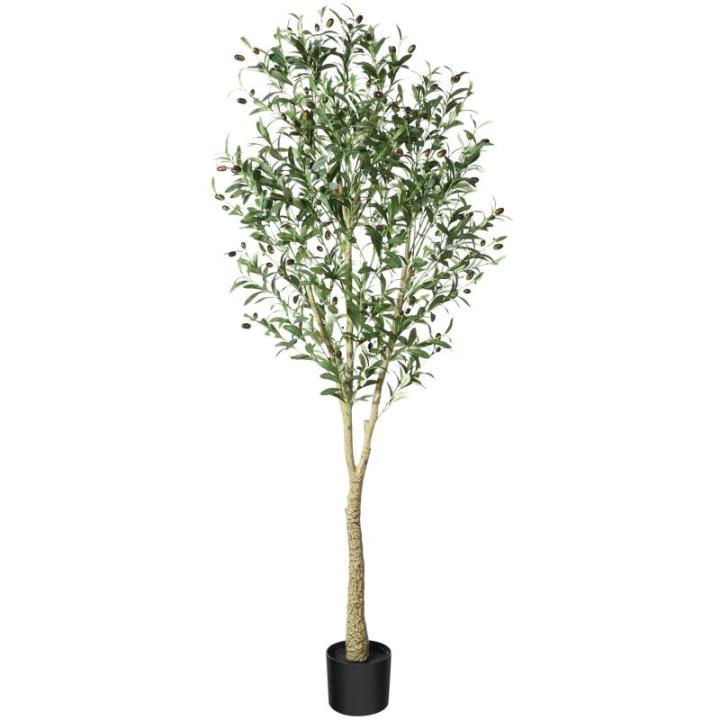 Künstliche Olivenbaum Pflanzen 180cm Fake Tropische Plastik Pflanze Perfekte Große Pflanzen im Topf für Indoor Outdoor Haus Büro Garten Moderne Dekoration Housewarming Geschenk