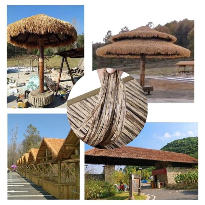 Simulation Thatch Tile Plastic Natural Wild Fake Straw Artificial Fake Thatch Straw Dekoration Bauernhaus Traufe Stroh Pe Flame Retardant Plastic (Farbe: Farbe 1,Größe: 0,5 x 2 m