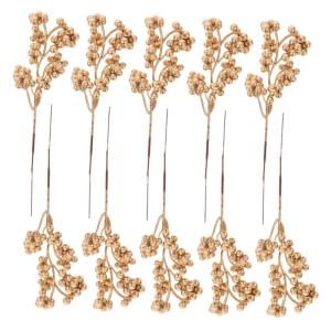 Ceramic Ornaments 12 Stück Arrangement-Dekorationen, künstliche Beeren, weihnachtliche Atmosphäre, Weihnachtsparty-Dekorationen, DIY-Urlaubsdekoration, Weihnachtsgirlande, küns