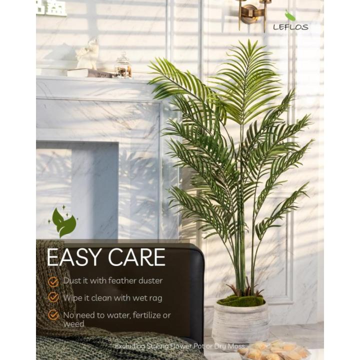 165cm künstliche Dypsis Lutescens Palme, Pflanze nur für den Innenbereich mit 15 abnehmbaren Stämmen, deko für Büro, Laden, Wohnung und Party
