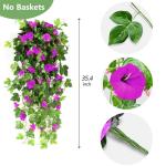 2 stuks kunstmatige blauweregen wijnstok kunstmatige hangende bloemen nepplanten voor tuin hek balkon buiten binnen decoratie (paars bloemgroen, 90 cm)