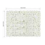 Kunstplanten, bloemen, muur, 10 stuks, kunstplanten, gazon, kunstplantenwand, 40 × 60 cm, wit