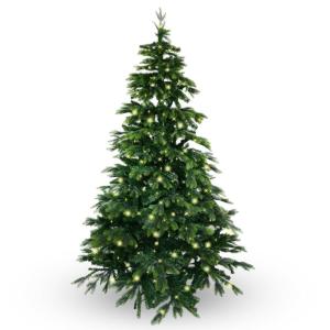 Künstlicher Tannenbaum 180 cm mit Beleuchtung 210 LED warmweiß Weihnachtsbaum Christbaum