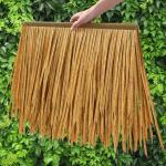 Simulatie-terugdakbaksteendak, weerbestendig, rietplastic, kunstmatige tegels, 50 cm x 50 cm, voor Tiki-bar, dakkuigen, terraspak, paviljoenen, patio-zonwering (maat: 20 stuks, kle