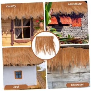 5 Stück Simuliertes Stroh Künstliches Strohdach DIY Dach Garten Strohdach DIY Künstliches Strohdach Simulierte Strohmatte Synthetisches Strohdach Lebensechtes Stroh