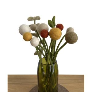 - Vilten bloemen boeket bloemen van vilt - boeket bloemen - Fair Trade - handgemaakt (woestijnzand), enkele bloem: 31cm