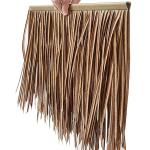 Simulatie daktegels, weerbestendig, kunststof, kunsttegels, 50 cm x 50 cm, voor Tiki-bar, daktuinen, terraspak, paviljoenen, patio-zonwering (maat: 2 stuks, kleur: chocoladekleur)