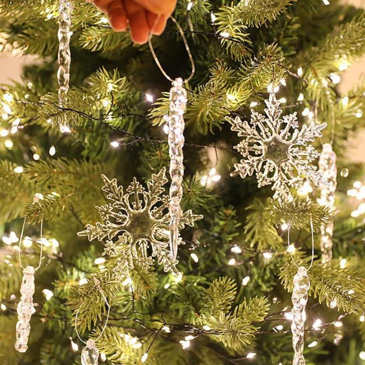 Hochwertiger Künstlicher Weihnachtsbaum für Zuhause, Büro, Party-Dekoration, Einfacher Aufbau, Faltbarer Sockel, mit Kristalldekoration(180cm/6ft)