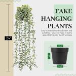 Hangende kunstplant, eucalyptus, hangplant, echt voor muur, kamer, huis, binnen en buiten, plankdecoratie