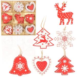 27-delige Kerstboom Decoratie Houten et - Kerstboom Decoraties voor het versieren van de kerstboom - Kerstboom Decoraties (X Mas 2)