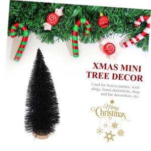 Kleiner schwarzer Weihnachtsbaum Mini-Weihnachtsbaum Lametta Vor Mini Tannenbaum künstlich künstlicher Mini Christbaum weihnachtsdeko Desktop-Weihnachtsbäume Desktop-Weihnachtsb