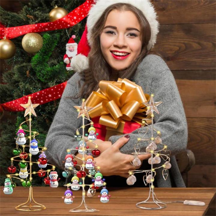 Gepersonaliseerde sneeuwpop familie kerstboom familienaam kerstboom familienaam kerstboom familie kerstdecoratie cadeau, stijl 7-2