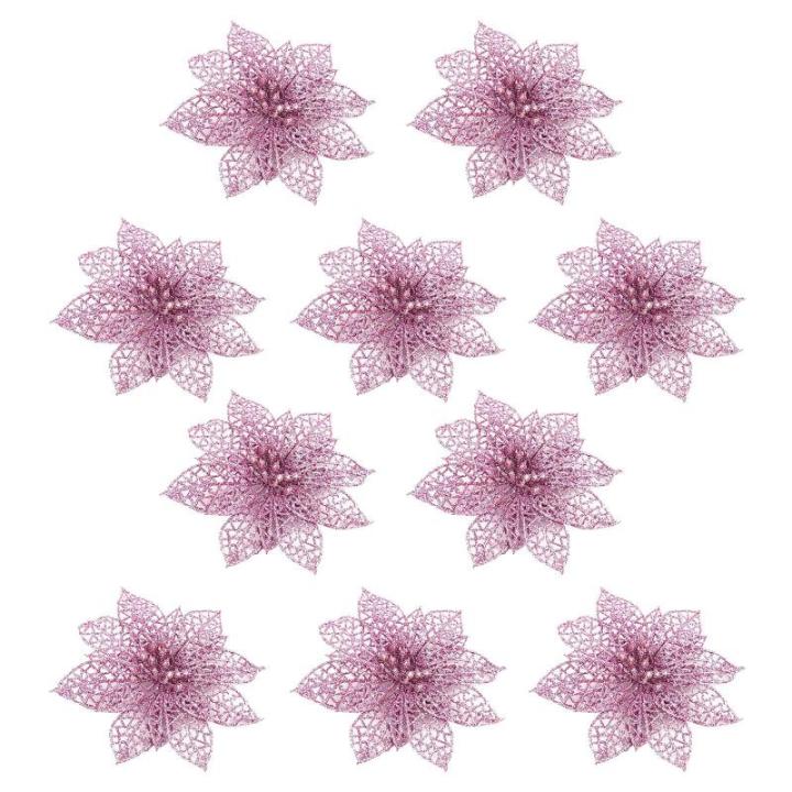Weihnachtsblumen Künstlich-Christmas Decorations-Weihnachtsdeko Blumen-Weihnachtsschmuck Weihnachtsstern Künstlich Kunstblumen Weihnachten Weihnachtskugeln Christbaumschmuck 2024