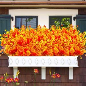 8 bundels kunstherfstbloemen, herfstdecoratie, kunstbloemen als echt kunstboeket, kunstbloemen, herfstdecoratie, , herfstbladeren voor balkon, tuin, herfst, tafeldecoratie binnen