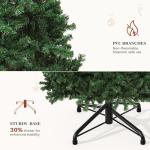 Kunstkerstboom, 182 cm, ca. 880 takken, natuurgetrouw, dichte takken, dennenboom met metalen standaard en klapsysteemframe, snelle montage voor thuis, kantoor, winkels, 182 x 115 c