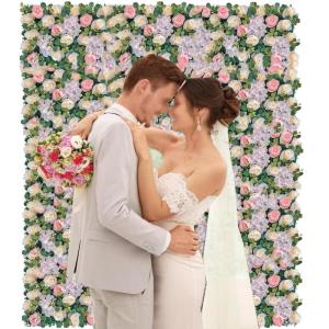 15,7 X 23,6 Zoll Großes Blumenpaneel, Künstliche Blumenpaneele, Kunstrosen-wandmatte, Für Hochzeitsfeier, Innen- Und Außenfotografie, Wanddekoration(Color:25pcs)