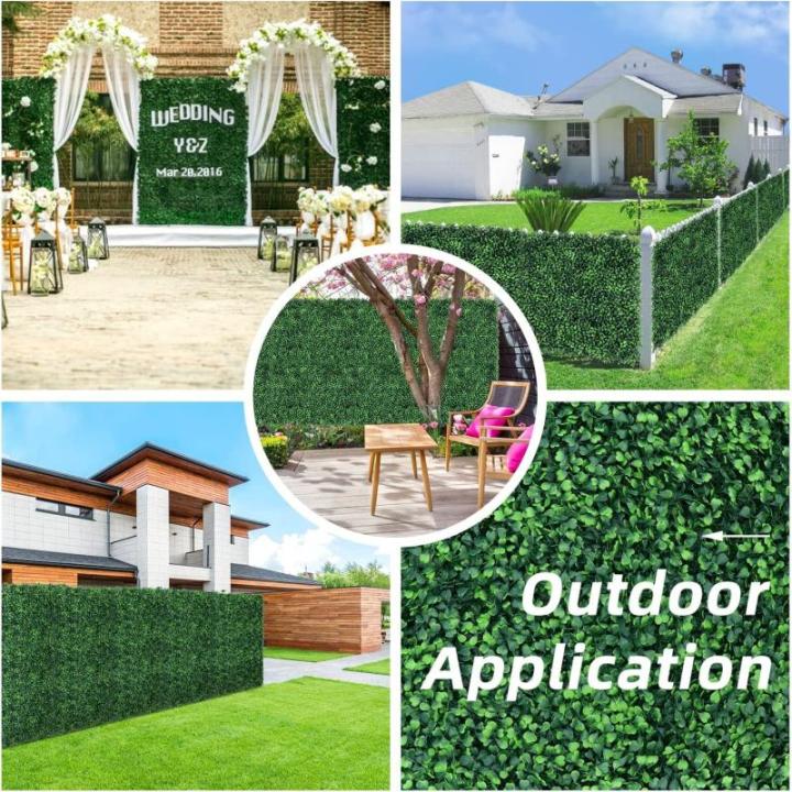wand, 12 stuks, gazon, muur, uv-bescherming, kunstheg, plantenwand, voor tuin, achtertuin, buiten en binnen, bruiloftsdecoratie