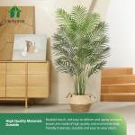 Künstliche Pflanze Palmen 150 cm Kunstpflanze Plastik Groß Areca Palme im Topf Wohnzimmer Balkon Schlafzimmer Grün Deko (2 Pack)