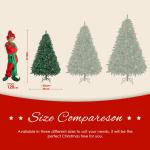 Kunstkerstboom, groen, 120 cm, 500 takken, dennenboom met groene takken en dennenappels, incl. metalen standaard
