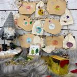 Houten boom, kerstboom, dennenboom, wanddecoratie, hangdecoratie om te versieren, knutselen, voor doe-het-zelf adventskalender, Kerstmis, advent (natuur - 60 cm)