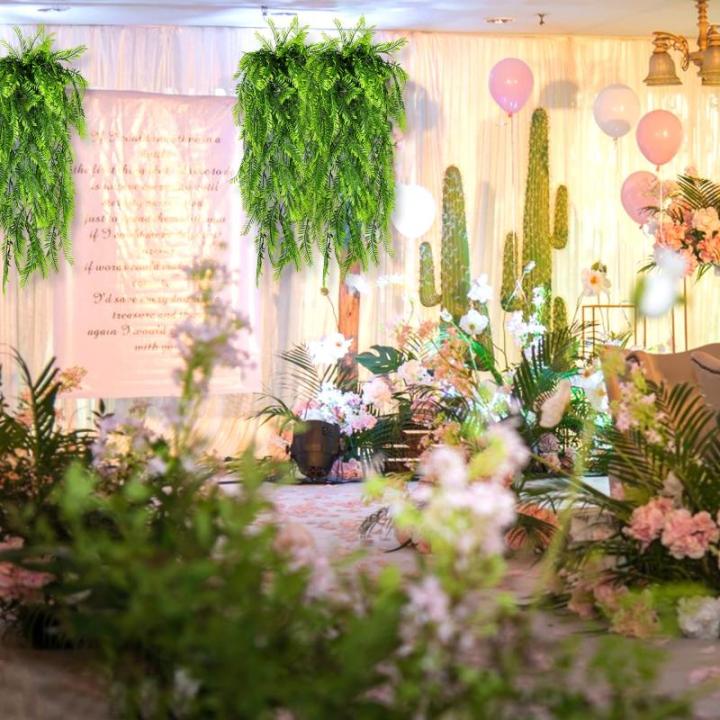 8 stuks , hangende , kunstvarens, kunstplant, hangende groene planten, weerbestendig, balkonplanten voor binnen en buiten, bruiloft, tuin, outdoor decoratie