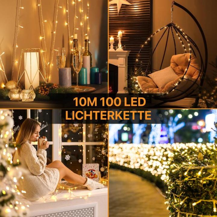 Batterij lichtketting 10 m warm wit