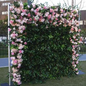 Simulation Blumenwand Hintergrundwand Grüne Pflanzwand, 5D-Hochzeitshintergrundsimulation Rosentuchhintergrund Outdoor-Event Hochzeitsarrangement Pflanzenwand Für Fotohintergrund