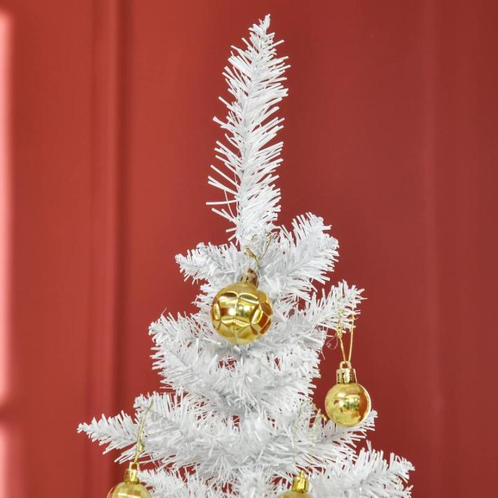 kerstboom dennenboom met kunststof standaard 390 takpunten wit Ø 55 x 180 h cm