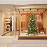 Kunstkerstboom met verlichting 150 cm dennenboom kunstgroen PVC, levensechte spuitgietelementen, edelspar snel op te bouwen, brandvertragend, incl. kerstboomstandaard (met LED)