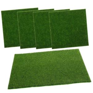 5st Mikro-landschaftsrasen Künstlich Grüne Pflanzen Gras Miniaturgras Gartenhandwerksgras Feenhaftes Dekor Konserviertes Moos Kunstrasen Grüner Rasen Mikroszene Stoff Quadrat