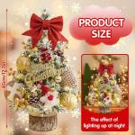 45cm Mini Weihnachtsbaum Kleiner Weihnachtsbaum mit Beleuchtung Weihnachtsdeko LED Künstlicher Weihnachtsbaum Klein Tannenbaum Künstlich Geschmückt Weihnachtsbaum Beleuchtet fü
