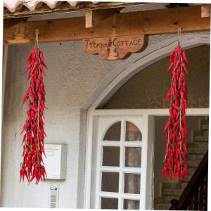 40 STK Chili-Pfeffer-Modelldekoration künstliche Pflanzenornamente Wand-Chili-Anhänger Kunstrot wandverkleidung Wand polsterung kunstpflanze rote Paprika Simulation Pfeffer Schau