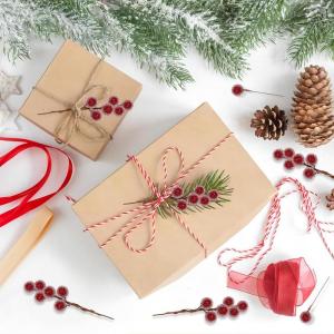 200 Stück Weihnachten Künstliche Holly Beeren Mini Weihnachten Gefrostete Beere Künstliche Früchte für Weihnachtsbaumschmuck Basteln Geschenken Weihnachtskranz Dekoration Heim
