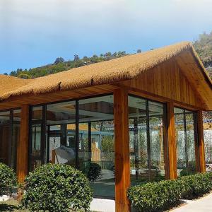 Künstliches Strohdach, Synthetische Palmgras-Rolle, Künstlicher Palmdach Paneele, Künstliches Strohschuppendach, Synthetisches Strohgrasdach, Für Garten Terrasse Pavillons Haus