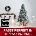 Claus Premium kunstkerstboom, 120 cm, hoogwaardige kunstkerstboom met metalen standaard, natuurgetrouwe sneeuwlook
