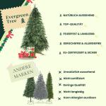 Kunstkerstboom, 100% spuitgegoten kerstboom met standaard van natuurlijk hout, Made in EU, natuurgetrouwe look, kunstkerstboom
