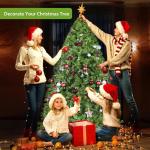 Pvc-kerstboom 210 cm, kunstkerstboom met 1346 takpunten, houten standaard en handschoenen inbegrepen, lifelike dennenboom voor binnen, patio, lobby, koffiewinkel, feestdecoratie (d