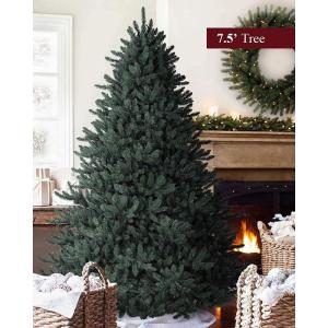 Künstlicher Weihnachtsbaum aus Fichte, unbeleuchtet, dichter, realistischer Weihnachtsbaum aus PVC für die Dekoration im Freien zu Hause oder im Büro, hochwertiger, modis，Gree