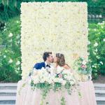 Blumen Wand Hintergrund Rosen Weiß: 3D Floral Panels Künstliche Hochzeit Dekorationen Girlande 1,5 m x 1,1 m für Party Braut Babyparty Hintergrund 12 Packungen
