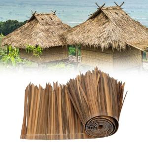 Künstliche Strohrolle Tiki-Bar-Dach, Synthetisches Strohdach Strand-Hawaii-Party, DIY-Strohrolle Gartenzaun Für Tiki-Bar, Hütte, Terrasse(0.5x1m)
