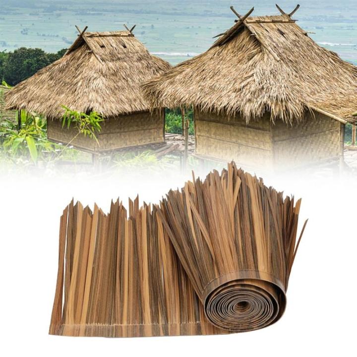 Künstliche Strohrolle Tiki-Bar-Dach, Synthetisches Strohdach Strand-Hawaii-Party, DIY-Strohrolle Gartenzaun Für Tiki-Bar, Hütte, Terrasse(0.5x1m)