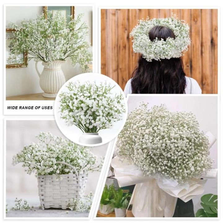 Kunstmatige Gypsophila Witte Nepbloemen Gypsophila Mini Babys Adem Baby Adem Bloemen Kunstmatige voor Bruiloft Thuis DIY Boeket Party Decoratie
