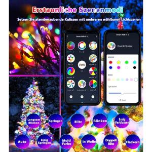 Smart lichtketting 40 m 400 LED kerstboom - app-gestuurde verlichting voor Kerstmis met 16 miljoen RGB-kleuren LED-lampjes