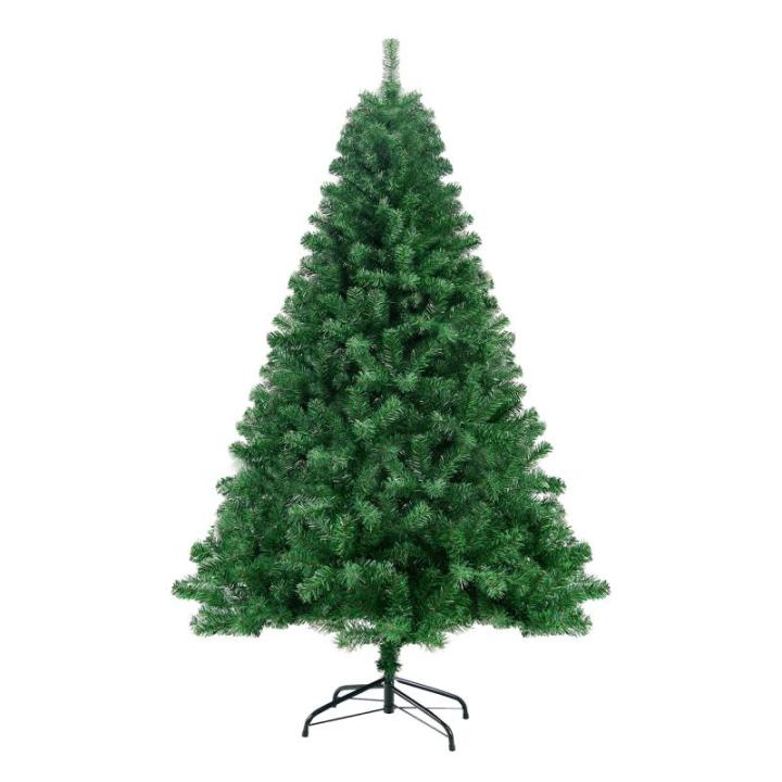 Kunstkerstboom 180 cm (diameter ca. 105 cm), 1,8 m kunstmatige groene dennenboom met 1000 takken, verwijderbaar inklapbaar en moeilijk ontvlambaar, kerstboom met metalen standaard 