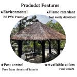 Simulatie strobaksteendak kunststro dak, PE-materiaal, dus niet bederfelijk, geen onderhoud is gemakkelijker, voor Tiki-bar-tuinen, terrasdek, Mgazebos-muur (maat: 6 stuks, kleur: 