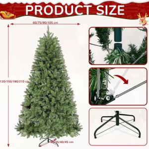 Kerstboom met verlichting, glans, kunstkerstboom met lichtsnoer, kunst-Nordmann-spar inclusief 120 warmwitte ledlampen, 220 takken en metalen standaard, van pvc, 120 cm (h x b)